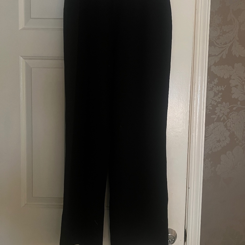 St. John Basics Black Knit Wide Leg Pants 10